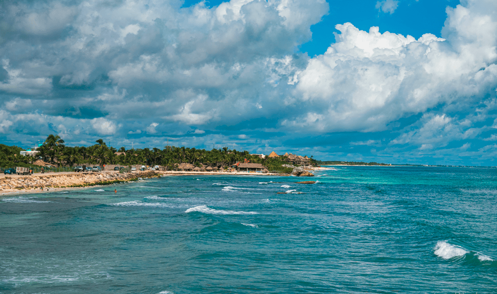 Tulum boat rental; beach in Tulum